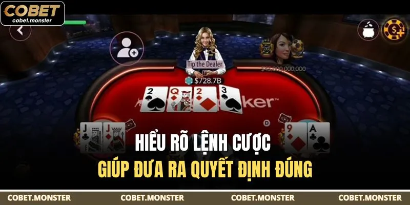 Hiểu rõ lệnh cược giúp đưa ra quyết định đúng